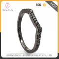 Fashionable Black Copper Imitation Alphabet Finger Ring Jewellery Showcase